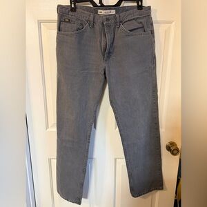 VINTAGE LEE Men's Gray Straight-Leg Jeans